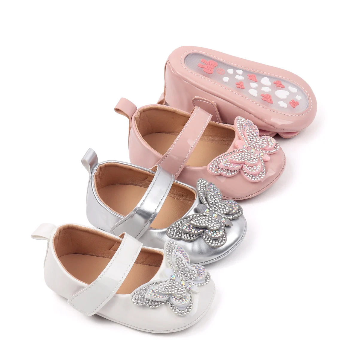 2025 Baby Girls Princess Pre-walking Indoor Outdoor Toddler Shoes With Comfortable TPR Sole and Fashion Design For 0-18M BBW5121