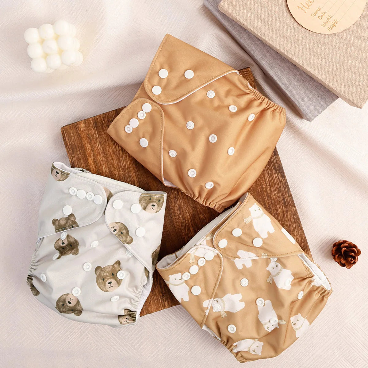 Brandname Baby Waterproof Nappies Reusable Newborn Cloth Diaper Training Pants 3Pcs Pack For Boys And Girls
