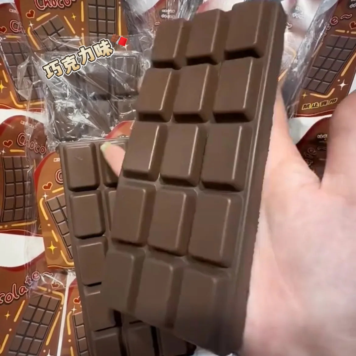 Chocolate Bar Squishy Stress Relief Toy Slow Rising Soft Squeeze Sticky Toy For Adult Anxiety Relief Relaxing Entertainment