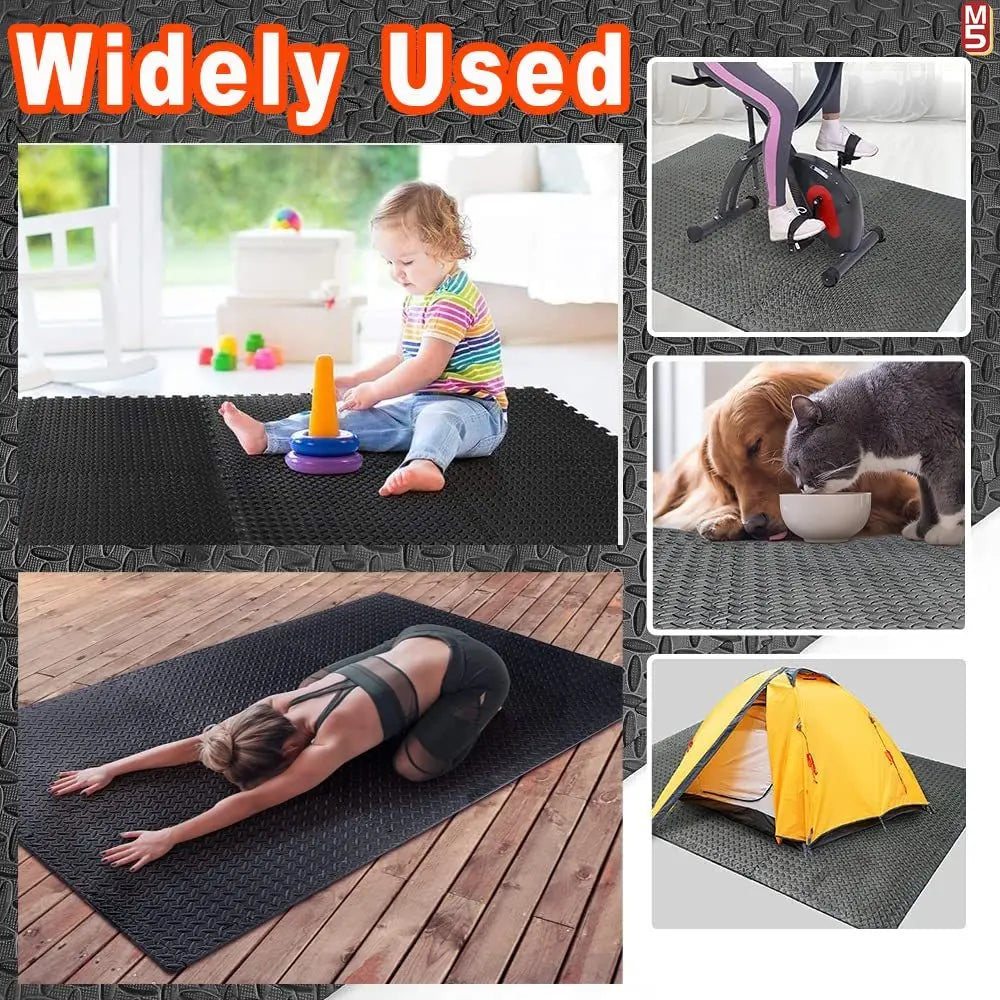 1-20PCS Soft Foam Interlocking Carpet Tiles - Non-Slip Puzzle Floor Mats Ideal for Home Gym and Baby Playroom  Rugs for Bedroom