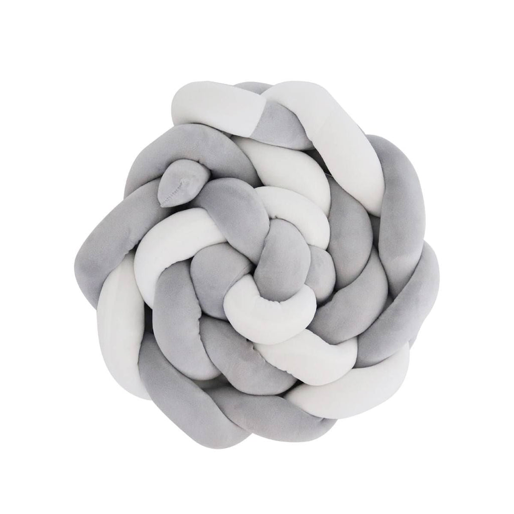 Snuggletime Braided Cot Bumper Grey