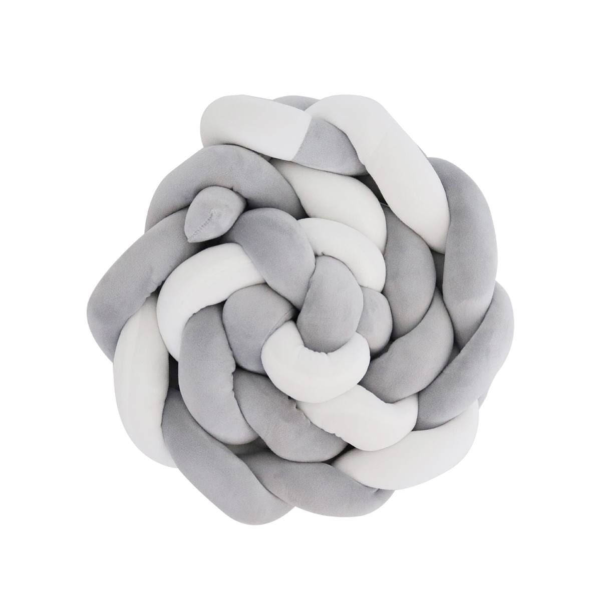 Snuggletime Braided Cot Bumper Grey