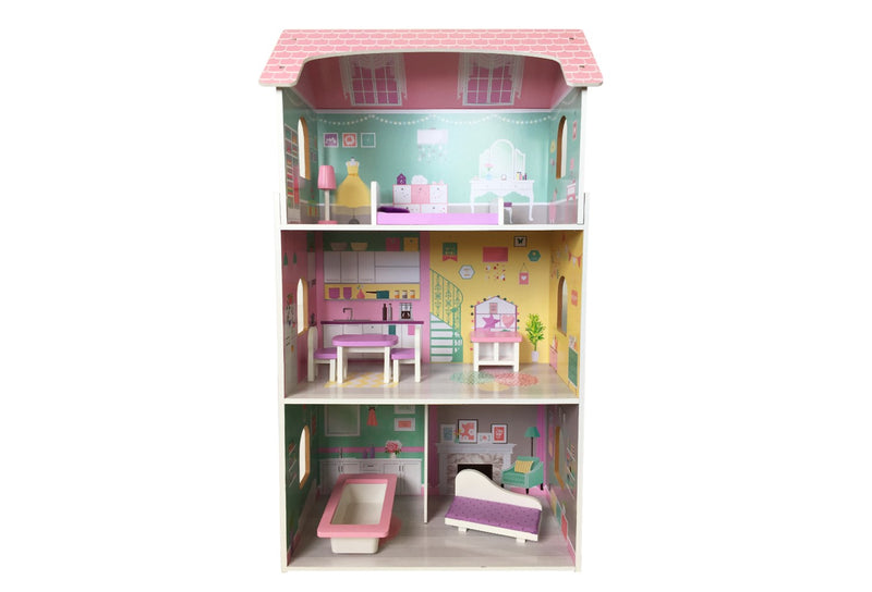 Anna's Doll House W/8PCE Furniture