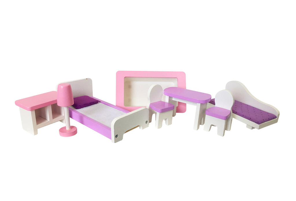Anna's Doll House W/8PCE Furniture - Image 2
