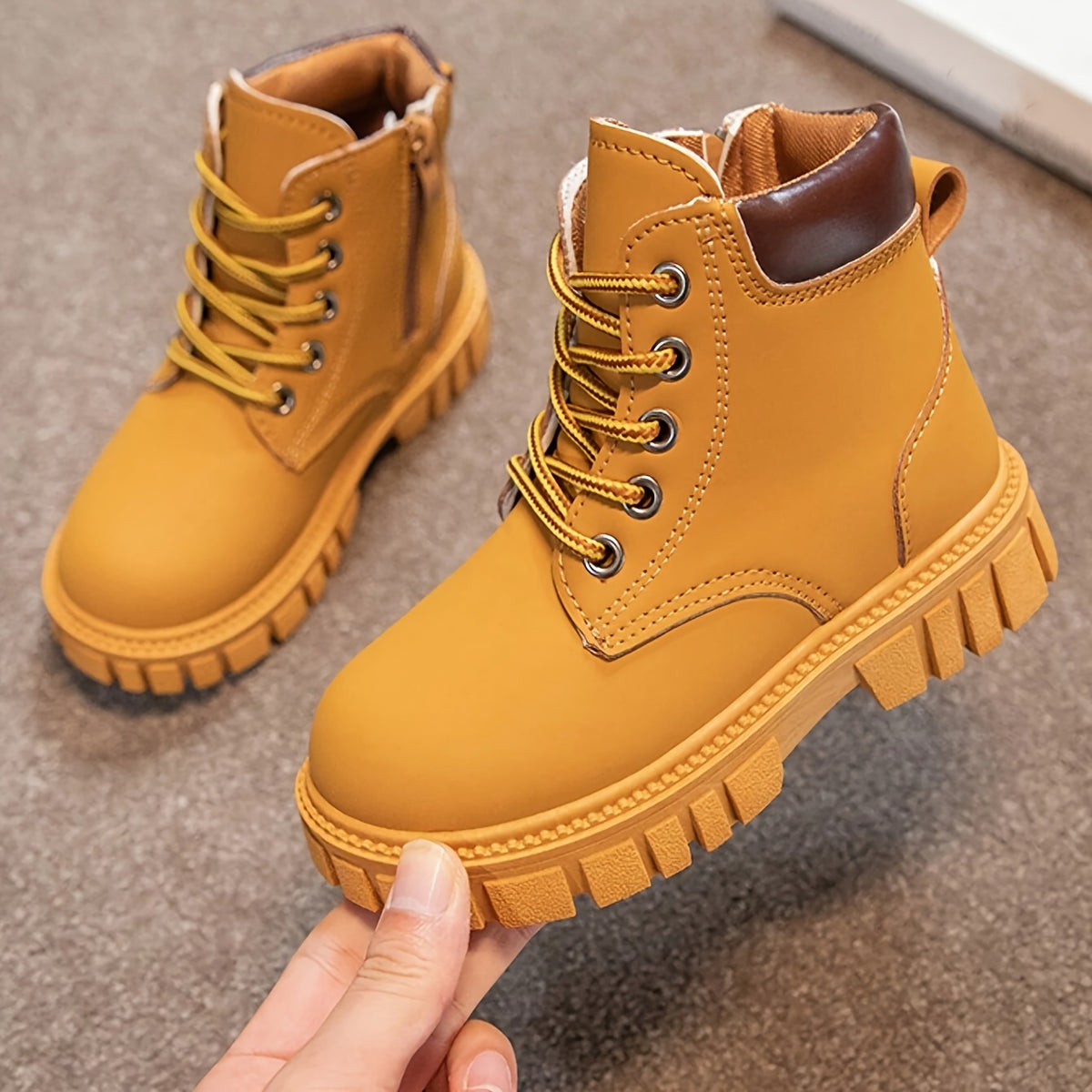 Autumn & Winter New Arrival Girls'  Boots, Casual & Comfortable Shoes For Students, High-Top Boots For Big Kids, Street Style Motorcycle Short Boots For Boys Tucker Combat  Boots
