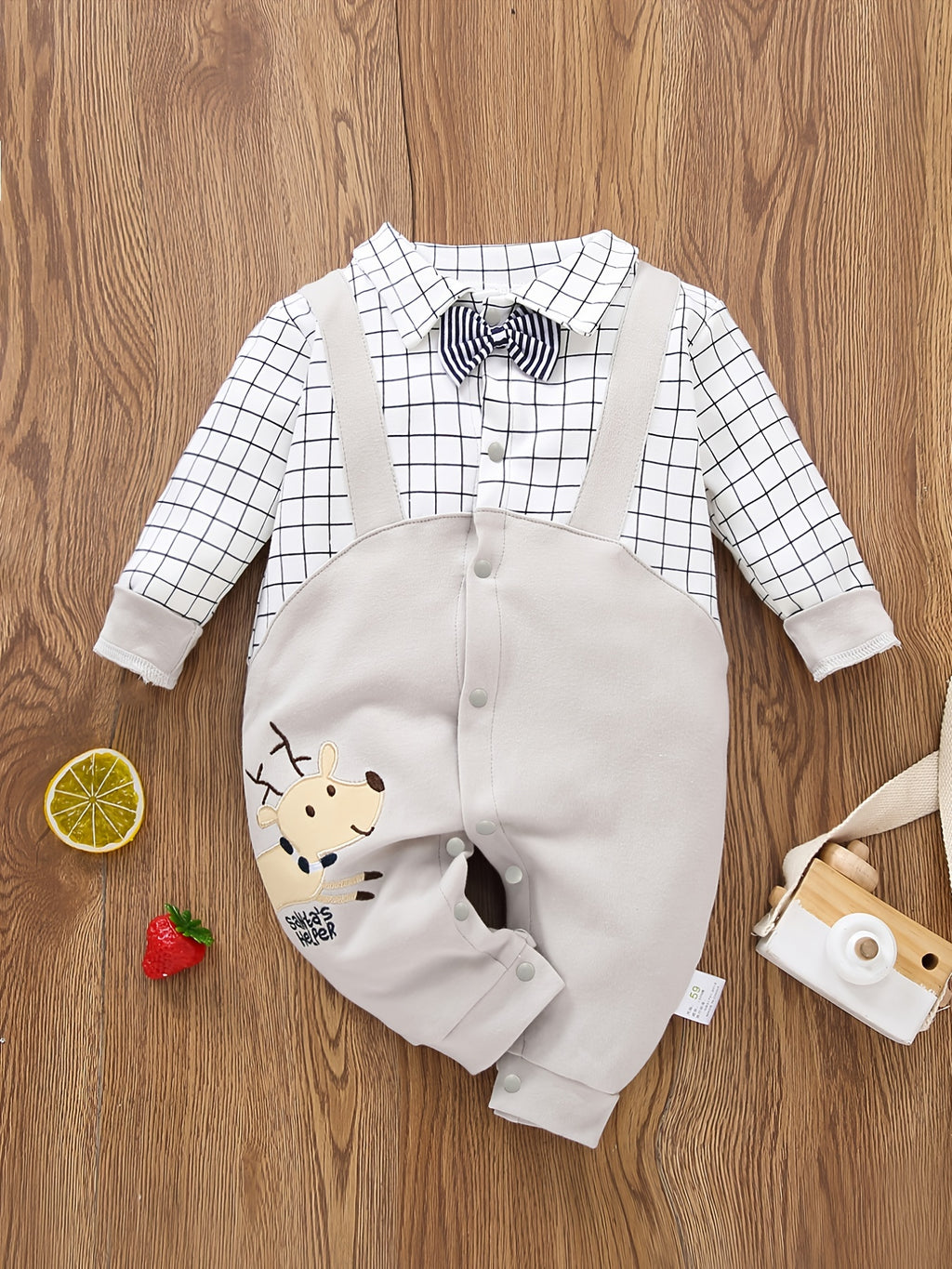 Spring/Autumn Newborn Baby Long Sleeve Gentleman Bodysuit Baby Romper Toddler 1St Birthday Dress Handsome 100-Day Crawling Outfit, for Outdoor