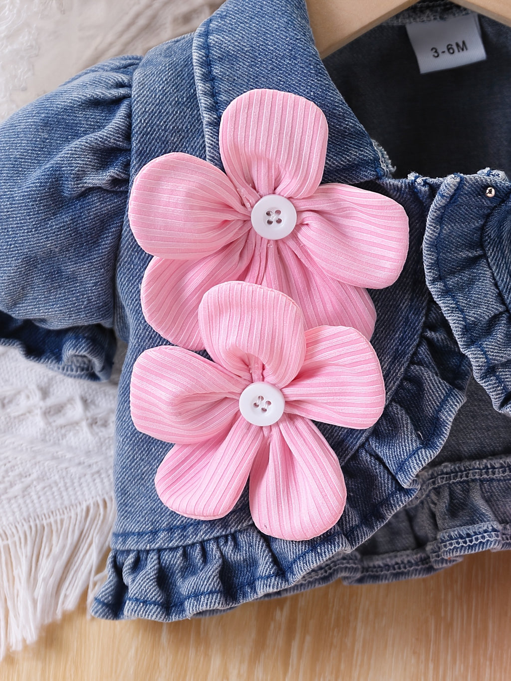 Baby Girl Denim Jacket and Pink Tulle Dress Set