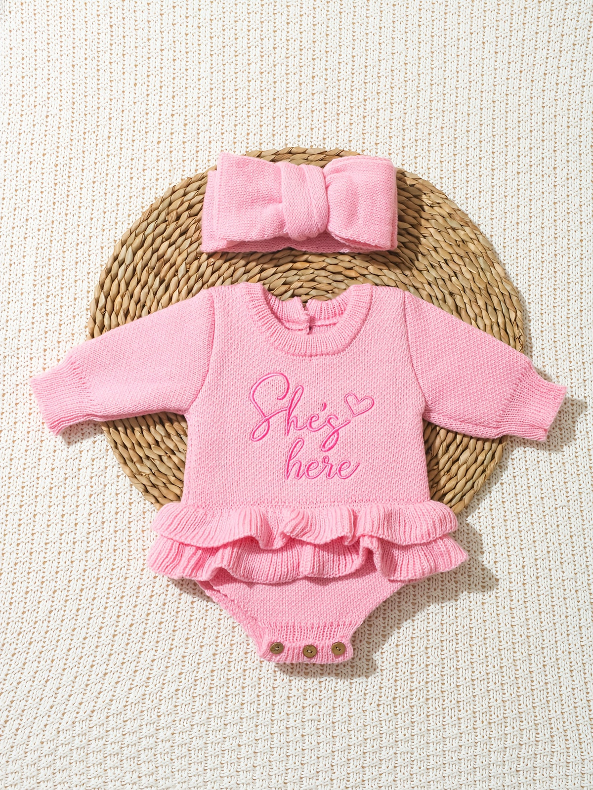Baby Girl Knit Sweater Photography Outfit Set