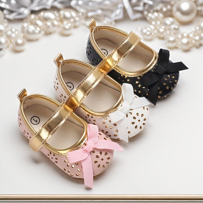 Spring/Autumn Baby Shoes Girls' Little French Style Flat Princess Shoes 0-1 Year Old Newborn 100 Days 1St Birthday Shoes