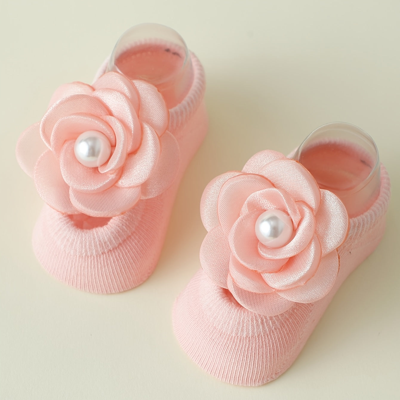4-Color Baby Camellia Headband Socks Set Newborn Full Hundred Days Photo Girl Baby Princess Style Outfit