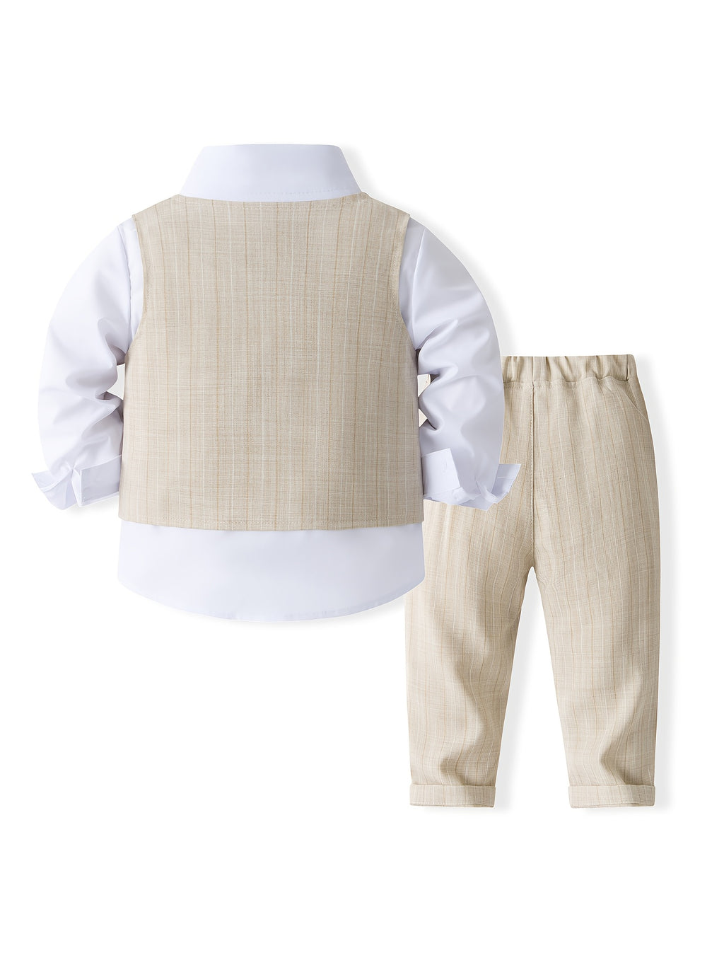 Baby Birthday Party Gentleman Suit Children'S Wear. Children'S Fashionable Wedding Banquet Suit. Boys' Shirt And Vest And Trousers And Bow Tie Fashionable Set. Infant Formal Photography Suit Children'S Wear
