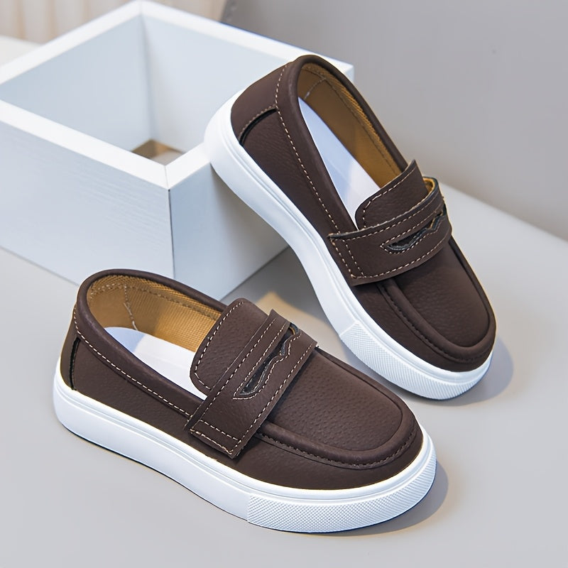 Spring/Autumn Season Suitable 3-12 Year Old Loafers, Elementary School Campus Daily Outfit Casual Flat Shoes, Unisex Comfortable Soft Sole Fashion Sports Single Shoes