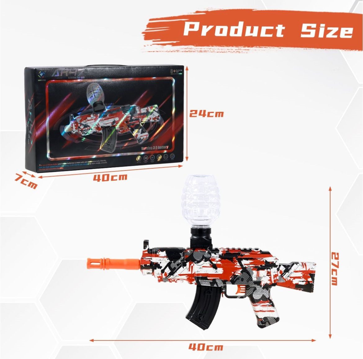 AK47 Electric Blaster Gun With 2500 Gel Balls - Image 6