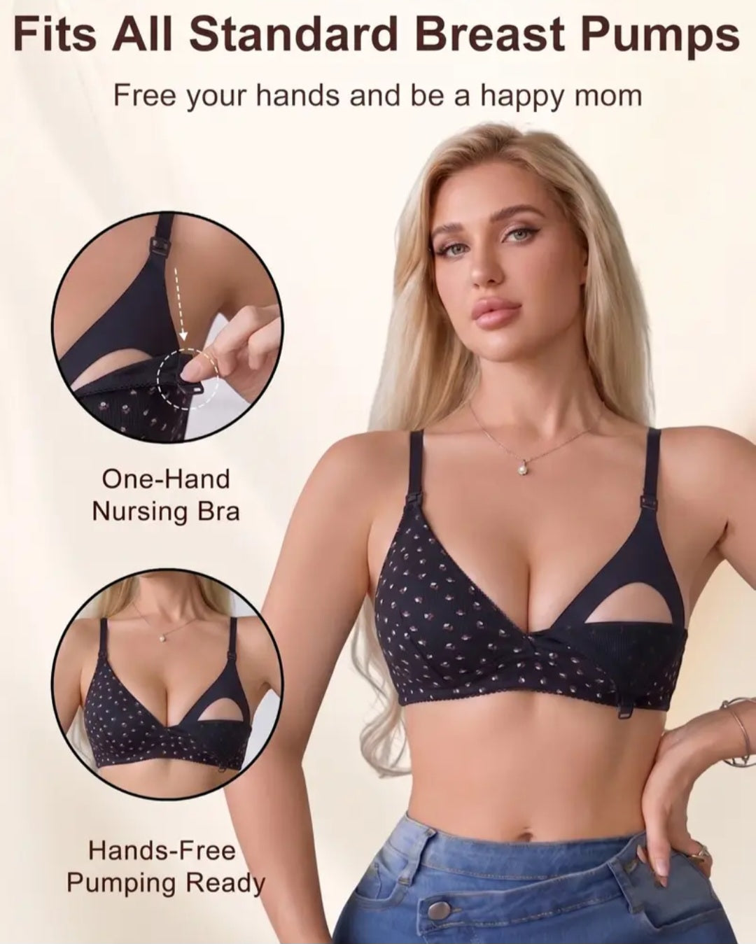 Maternity Bra Cotton Wireless Unpadded 3 Piece
